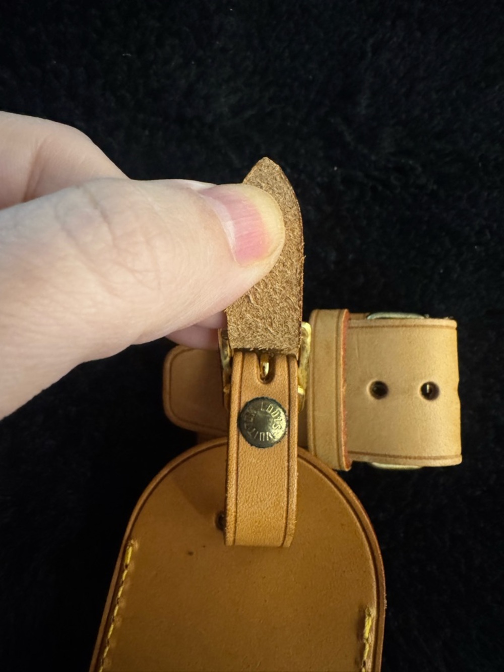 Louis Vuitton Leather Luggage Tag - Picture 3 of 4